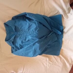 Mountain Hardwear Women's Blue Long Sleeve Button Shirt Lightweight Hiking